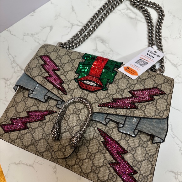 💎✨Authentic 💎GG Supreme Canvas Embroidered Sequin Medium 💎Sold - Picture 8 of 15